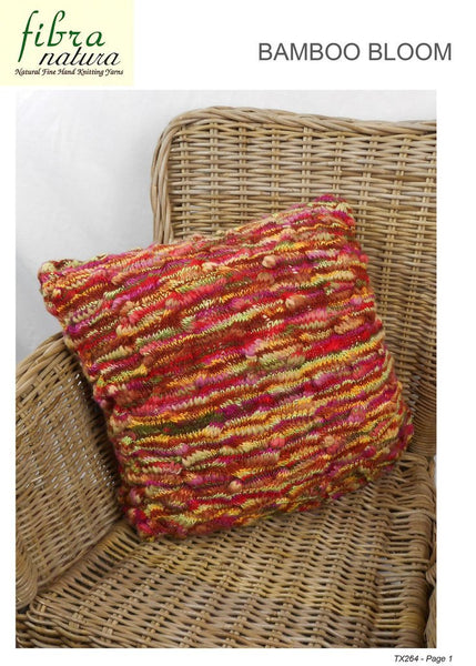 Cable Cushion Bamboo Bloom Leaflet Pattern TX264